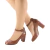 Peep Toe Feminino de Couro com Salto Grosso - Lavine | Calçados Femininos em Couro