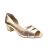 Imagem do Peep Toe Feminino de Couro com Salto Baixo
