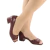 Peep Toe Feminino de Couro com Salto Baixo - loja online