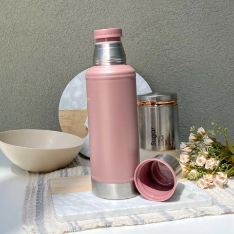 TERMO DE ACERO INOXIDABLE 1000ML-COLOR ROSA - comprar online