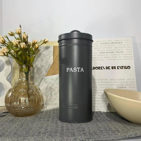 Lata Redonda Para Pastas GRIS TOPO - comprar online