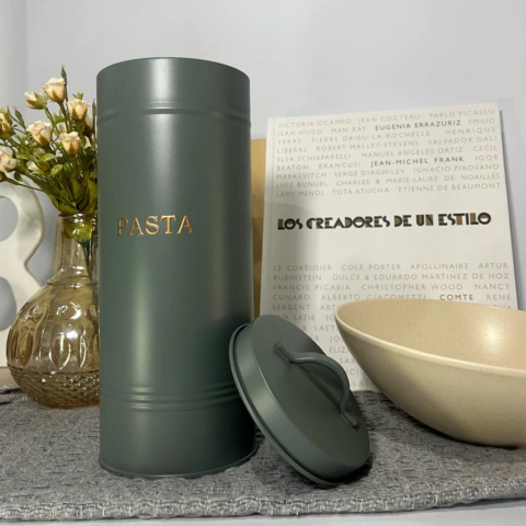 Lata Redonda Para Pastas Verde Militar - comprar online
