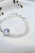 Pulseira com zircônia grande cristal prata na internet