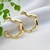 Argola orgânica dourada - comprar online