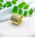 Anel ajustável mini quadrado dourado