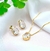 Conjunto semijoia gota nuvem dourado - comprar online