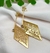 Brinco longo com zircônias dourado - comprar online