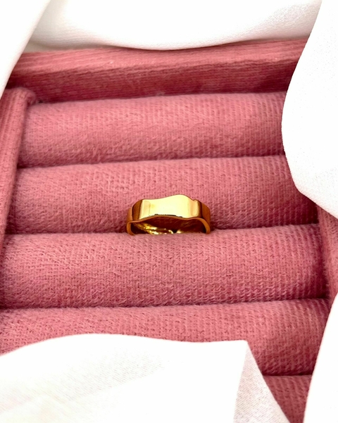 Anel regulável dourado