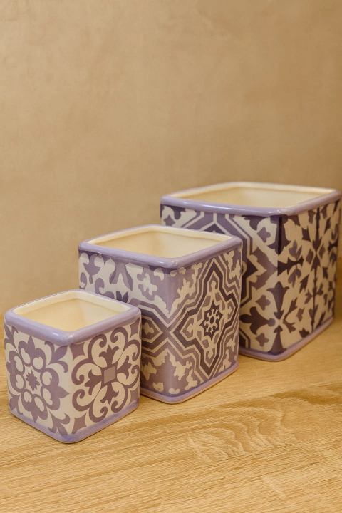 Set x 3 macetas cerámica - comprar online