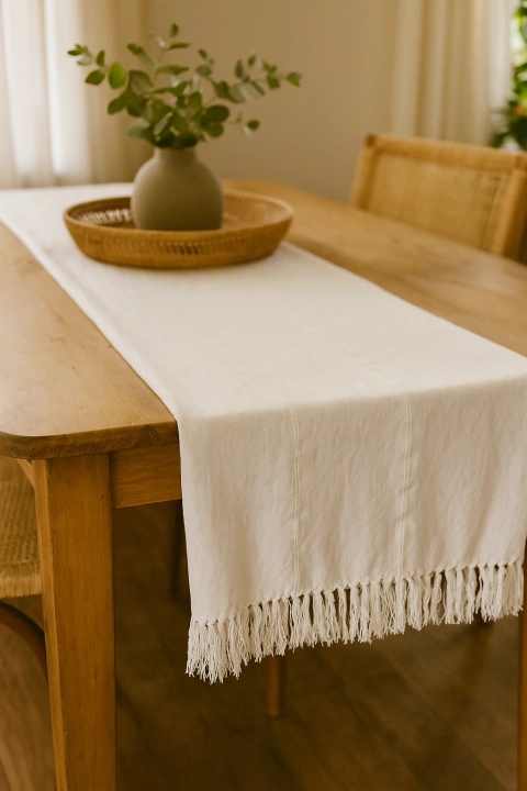 Camino de mesa tusor decatizado 50 X 200 cm - comprar online