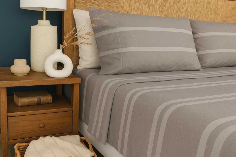 Juego de Sabanas 100% Algodón Peinado 1 plaza y 1/2 - comprar online