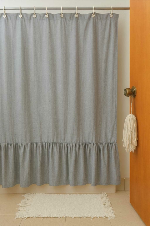 Cortina de baño Tusor con volados