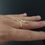 Anillo snake with diamonds en Dorado - Antares