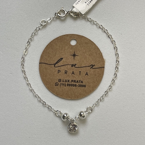 Pulseira Bolinha e Pedrinha central - comprar online