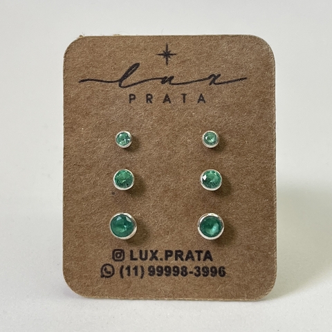 Trio Pedrinhas Verdes - comprar online