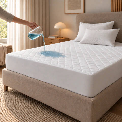 Protector De Colchon Impermeable Matelasse Elastizado - Blanco