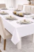 Mantel De Ecocuero Liso Rectangular - Blanco