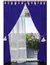 Cortina Tropical Doble Con Voile – Azul Francia
