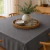 Mantel De Lino Impermeable Rectangular - Gris Oscuro - comprar online