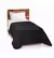 Cubrecama Bitono Liso Reversible - Negro/Negro