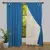 Cortina Tropical Doble Con Voile - Turquesa