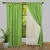 Cortina Tropical Doble Con Voile – Verde Manzana