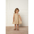 Vestido Infantil Menina Bege Flor Milon