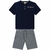 Conjunto Camiseta + Bermuda Menino Listrado Milon