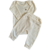 Body Manga Longa Liso + Calça Lisa Sem Pé Creme - comprar online