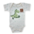 Body Manga Curta Estampado Dinossauro Creme + Calça Lisa Sem Pé Dino Marrom - comprar online