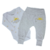 Body Manga Longa Estampado Solzinho + Calça Lisa Pé Reversível