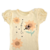 Body Manga Curta Estampado Girassol Amarelo - comprar online