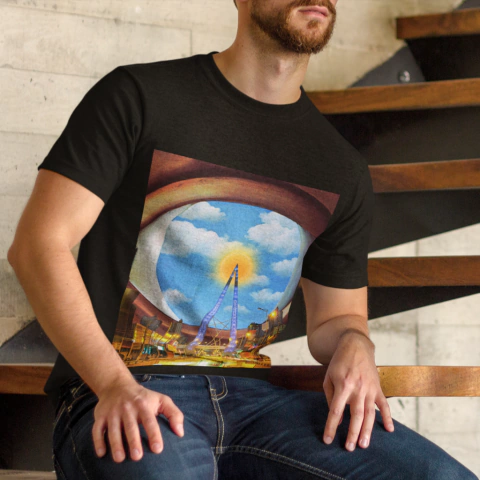 Camiseta O Olho de Goiânia – Releitura de René Magritte