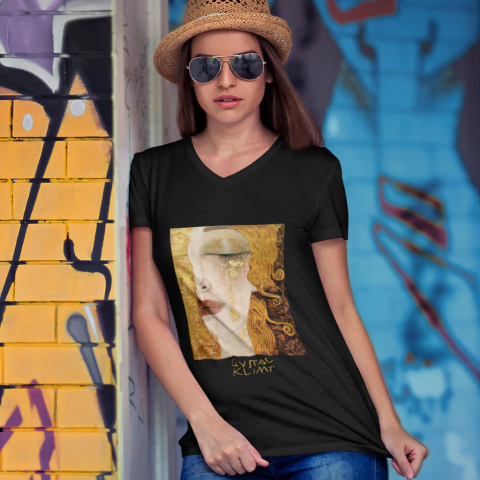 Camiseta lágrima de ouro - inspirado em Gustav Klimt