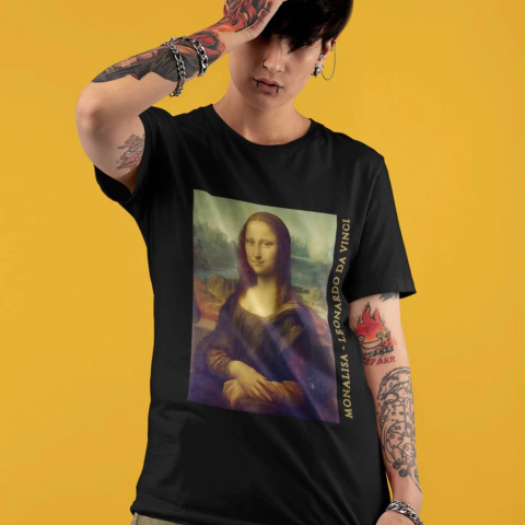Camiseta Monalisa inspirada em Leonardo Da Vinci - comprar online