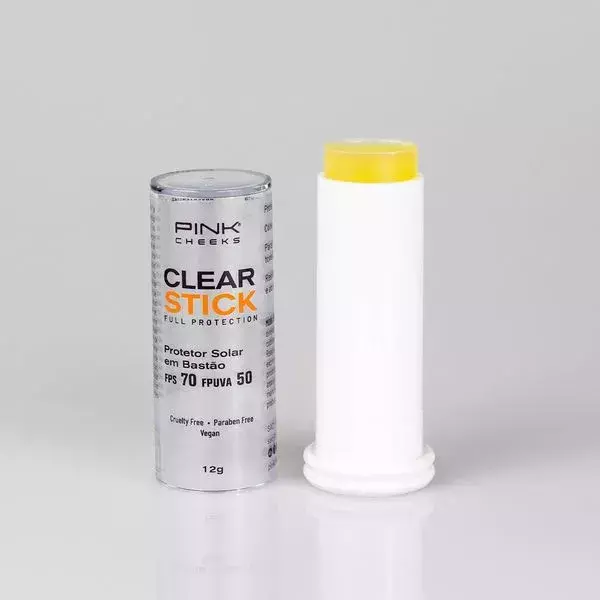 Clear Stick protetor transparente FPS70 FPUVA50 12g Pink Cheeks