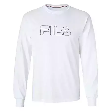 Camiseta Manga Longa Masc Fila Letter Outline