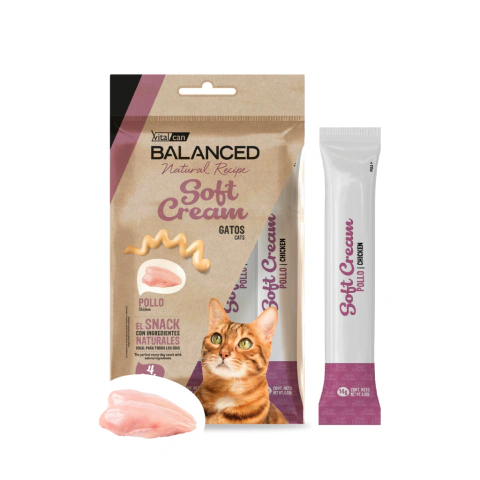 Vitalcan Natural Recipe Gato Soft Cream - Pollo Pack 4