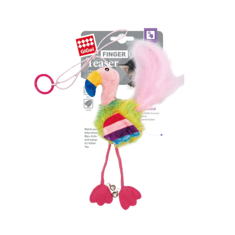 Gigwi Finger Teaser Flamingo