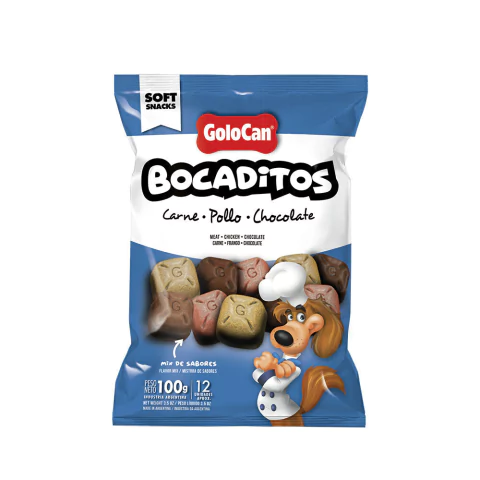 GOLOCAN BOCADITOS CARNE POLLO CHOCOLATE 100 GRS - comprar online