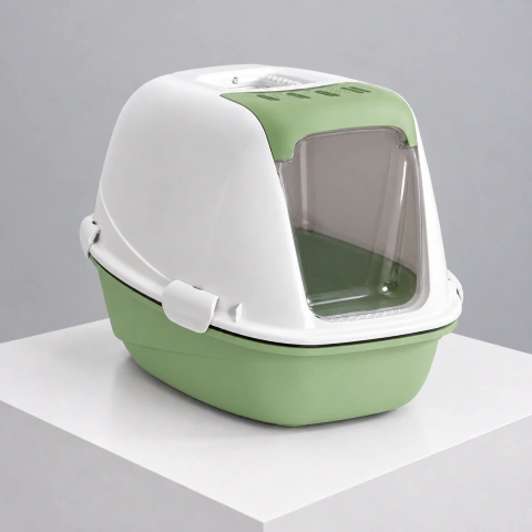 Litera Cerrada Cat Toilette Curvy Salvia