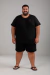 Pijama Masculino Plus Size Meia Manga e Short Suede Liso - Loja Sleep Confeccoes