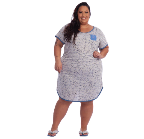 Camisola feminina adulta meia manga estampada - comprar online