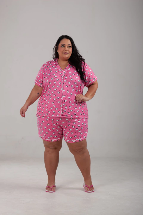 Short doll Plus Size Americano Suede Estampado - comprar online