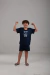 Pijama Masculino Infantil e Juvenil Maia Manga e Short Suede Liso na internet