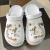 Sandália Crocs Plataforma Com Bottons Branca - loja online