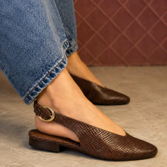 Imagem do Slingback couro marrom