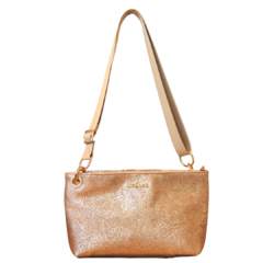 Bolsa Carolzinha Couro Dourada