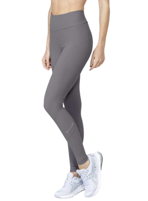 Legging Run More 06865 Com Bolsos e Cós Alto 21009 Chumbo