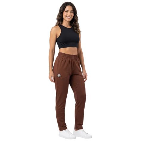 Calça Rosa Tatuada 11009 Thermo com Elástico Marrom 19756 Café